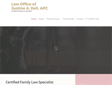 Tablet Screenshot of dellfamilylaw.com